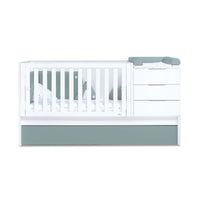 Cuna convertible 70x140 cm blanca/eucalipto · Sero More Eucalyptus K546-M7757