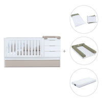 Cuna convertible 70x140 cm blanca/beige · Sero More K546-M7753