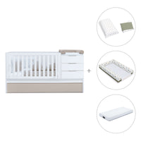 Cuna convertible 70x140 cm blanca/beige · Sero More K546-M7753
