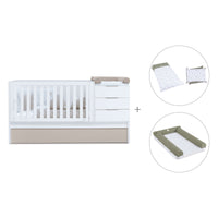 Cuna convertible 70x140 cm blanca/beige · Sero More K546-M7753