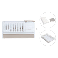 Cuna convertible 70x140 cm blanca/beige · Sero More K546-M7753