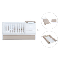 Cuna convertible 70x140 cm blanca/beige · Sero More K546-M7753