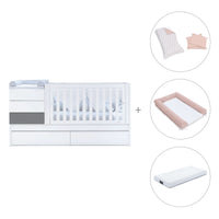 Cuna convertible 70x140 cm blanca/antracita · Sero Kubo Antracita K551-M7758