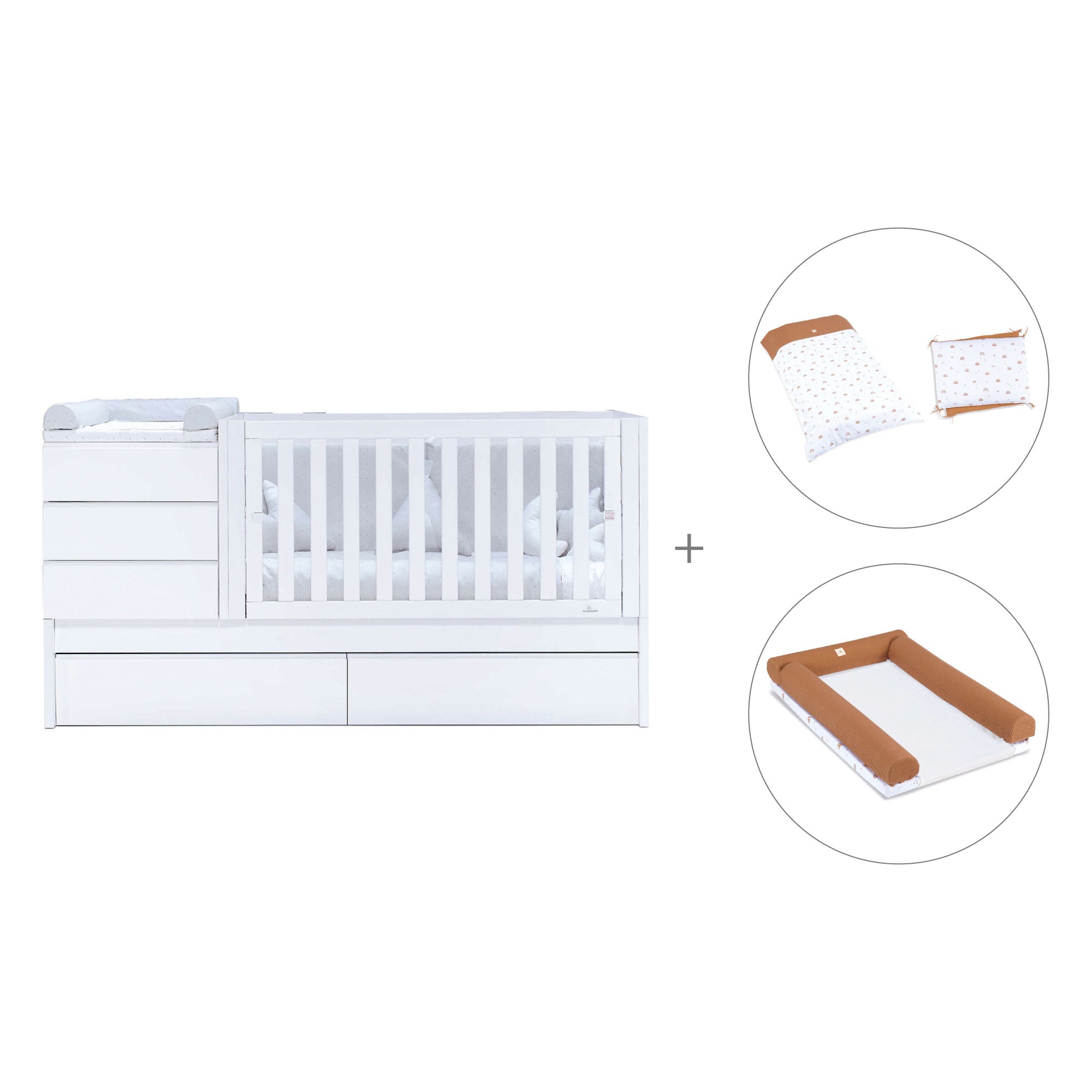 Cuna convertible 70x140 cm blanca · Sero Kubo K551-M7700
