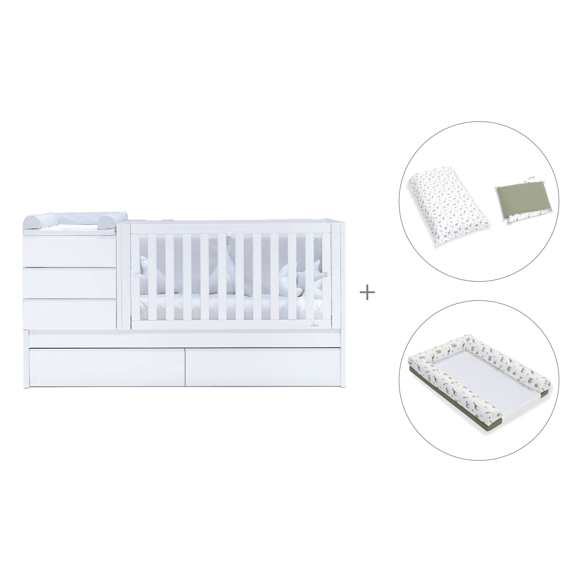 Cuna convertible 70x140 cm blanca · Sero Kubo K551-M7700