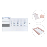 Cuna convertible 70x140 cm blanca/antracita · Sero Kubo Antracita K551-M7758