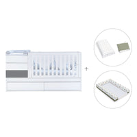Cuna convertible 70x140 cm blanca/antracita · Sero Kubo Antracita K551-M7758