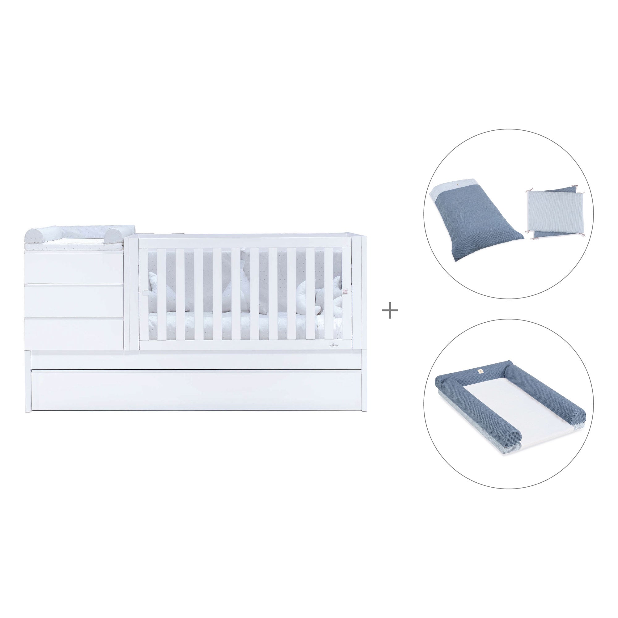 Cuna convertible 70x140 cm blanca · Sero Kubo K551-M7700