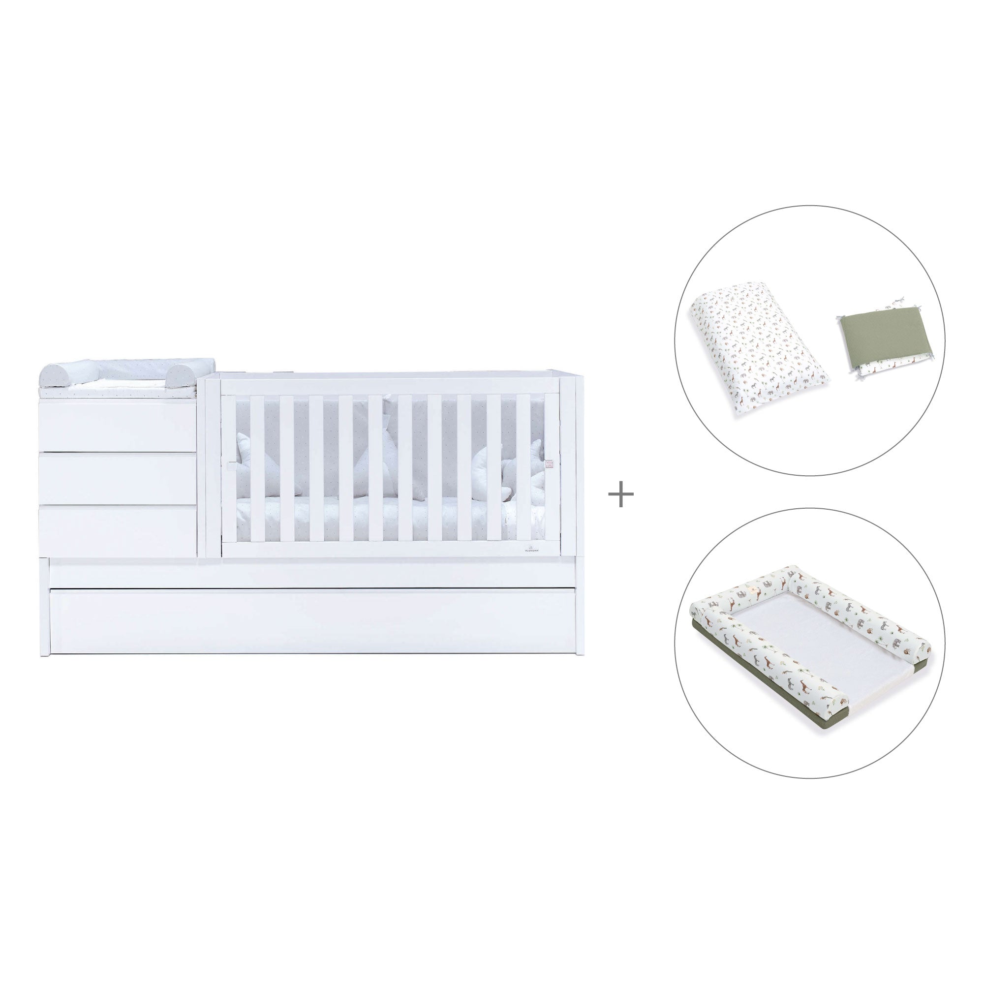 Cuna convertible 70x140 cm blanca · Sero Kubo K551-M7700