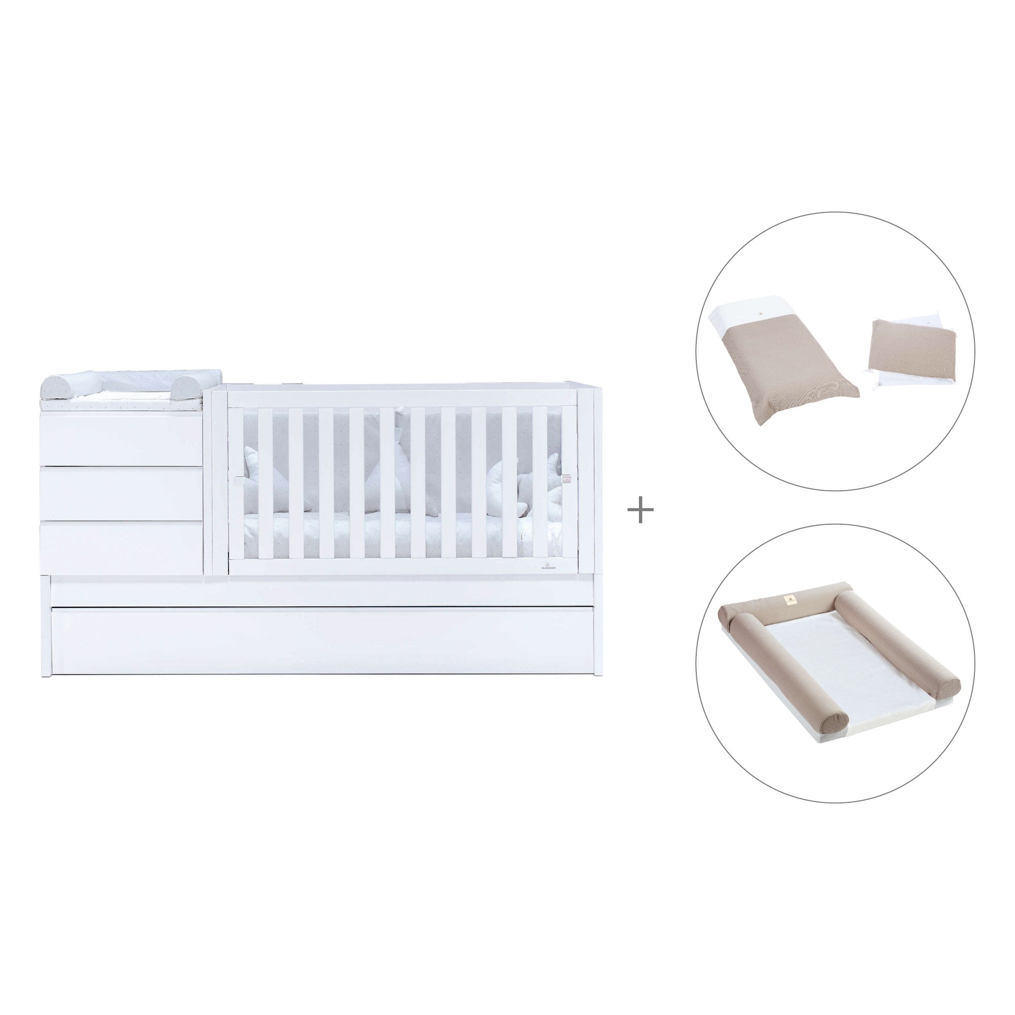 Cuna convertible 70x140 cm blanca · Sero Kubo K551-M7700