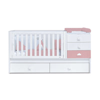 Cuna convertible 70x140 cm blanca/rosa · Sero Bubble Quarzo K554-M7759