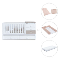 Cuna convertible 70x140 cm en blanco/beige · Sero Bubble K554-M7753