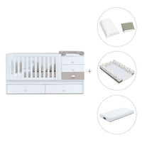 Cuna convertible 70x140 cm en blanco/beige · Sero Bubble K554-M7753