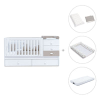 Cuna convertible 70x140 cm en blanco/beige · Sero Bubble K554-M7753