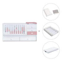 Cuna convertible 70x140 cm blanca/rosa · Sero Bubble Quarzo K554-M7759