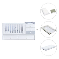 Cuna convertible 70x140 cm en blanco/gris · Sero Bubble K554-M7778