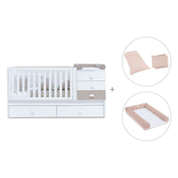 Cuna convertible 70x140 cm en blanco/beige · Sero Bubble K554-M7753