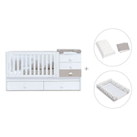Cuna convertible 70x140 cm en blanco/beige · Sero Bubble K554-M7753