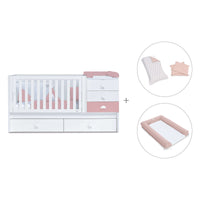 Cuna convertible 70x140 cm blanca/rosa · Sero Bubble Quarzo K554-M7759