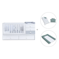 Cuna convertible 70x140 cm en blanco/gris · Sero Bubble K554-M7778
