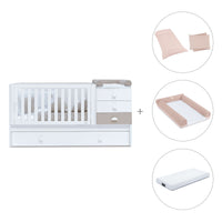 Cuna convertible 70x140 cm en blanco/beige · Sero Bubble K554-M7753