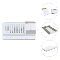 Cuna convertible 70x140 cm en blanco/beige · Sero Bubble K554-M7753