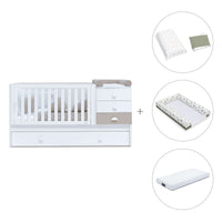 Cuna convertible 70x140 cm en blanco/beige · Sero Bubble K554-M7753