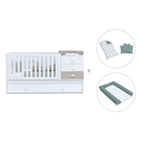 Cuna convertible 70x140 cm en blanco/beige · Sero Bubble K554-M7753