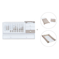Cuna convertible 70x140 cm en blanco/beige · Sero Bubble K554-M7753