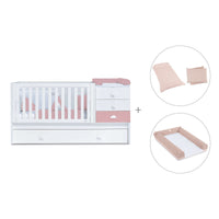 Cuna convertible 70x140 cm blanca/rosa · Sero Bubble Quarzo K554-M7759