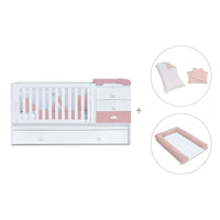 Cuna convertible 70x140 cm blanca/rosa · Sero Bubble Quarzo K554-M7759