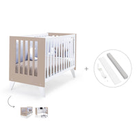 Cuna colecho 60x120 cm (4en1) blanco/beige · Nexo Due Arena C187D-M7753