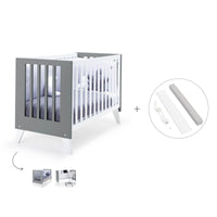 Cuna colecho 60x120 cm (4en1) blanco/antracita · Nexo Due Antracita C187D-M7758