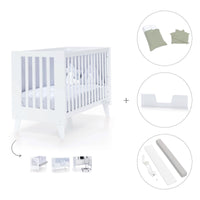 Cuna colecho blanca 60x120 cm (4en1) · Nexo Due White C187D-M7700