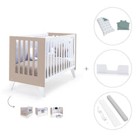 Cuna colecho 60x120 cm (4en1) blanco/beige · Nexo Due Arena C187D-M7753