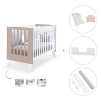 Cuna colecho 60x120 cm (4en1) blanco/beige · Nexo Due Arena C187D-M7753
