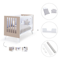 Cuna colecho 60x120 cm (4en1) blanco/beige · Nexo Due Arena C187D-M7753