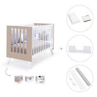 Cuna colecho 60x120 cm (4en1) blanco/beige · Nexo Due Arena C187D-M7753