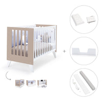 Cuna colecho 60x120 cm (4en1) blanco/beige · Nexo Due Arena C187D-M7753