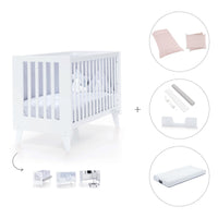 Cuna colecho blanca 60x120 cm (4en1) · Nexo Due White C187D-M7700