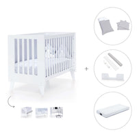 Cuna colecho blanca 60x120 cm (4en1) · Nexo Due White C187D-M7700