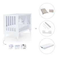 Cuna colecho blanca 60x120 cm (4en1) · Nexo Due White C187D-M7700