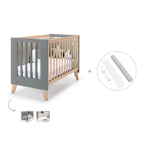 Cuna de colecho 60x120 cm (4en1) madera/antracita · Nexor Due Antracita C187RD-M5895