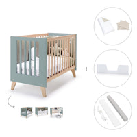 Cuna para colecho 60x120 cm (4en1) madera/eucalipto · Nexor Due Eucalyptus C187RD-M5795