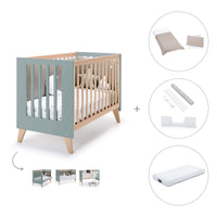 Cuna para colecho 60x120 cm (4en1) madera/eucalipto · Nexor Due Eucalyptus C187RD-M5795