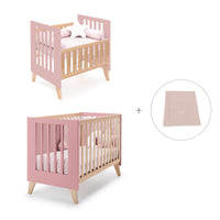 Minicuna convertible en cuna (7en1) madera/rosado · Nexor Tre Quarzo C187RT-M5995
