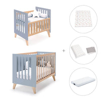 Minicuna convertible en cuna (7en1) madera/azul · Nexor Tre Blu denim C187RT-M4195