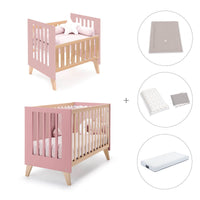 Minicuna convertible en cuna (7en1) madera/rosado · Nexor Tre Quarzo C187RT-M5995