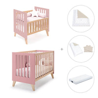 Minicuna convertible en cuna (7en1) madera/rosado · Nexor Tre Quarzo C187RT-M5995