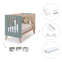 Cuna para colecho 60x120 cm (4en1) madera/eucalipto · Nexor Due Eucalyptus C187RD-M5795